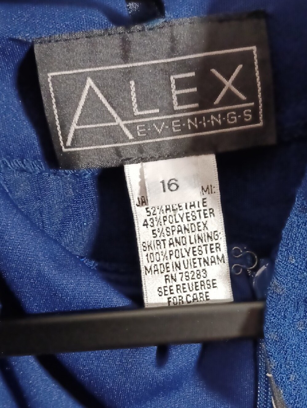 Alex Evenings Sapphire Blue Beaded Evening Jacket Set - Picture 3 of 11